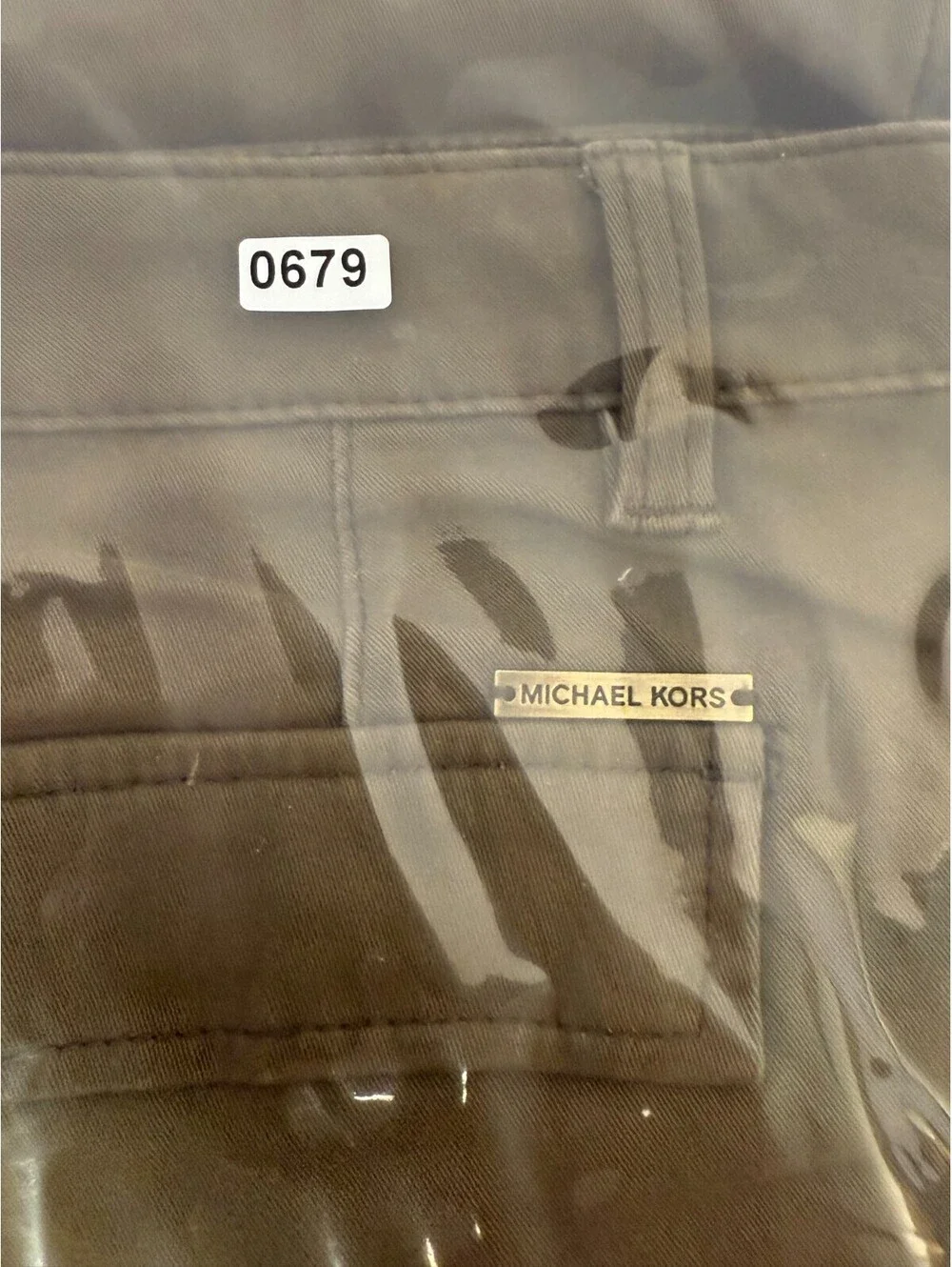 Michael Kors Womens Pants Size 10 Brown Stretch Twill Zip Pockets Ankle Zipper